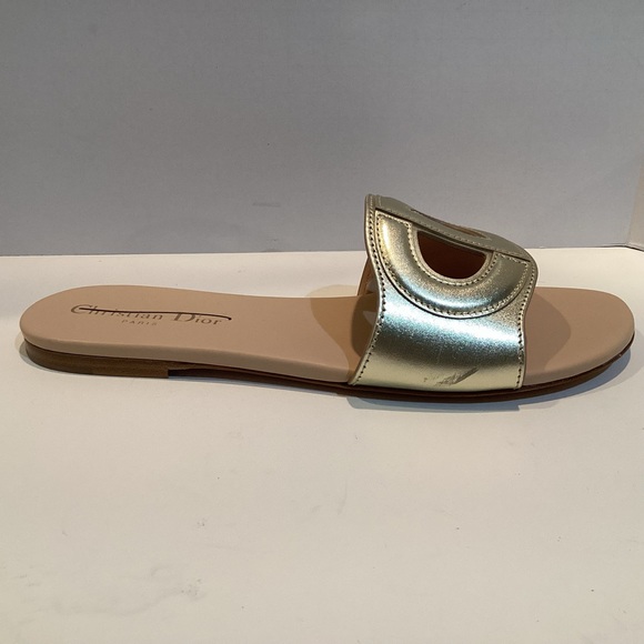 CHRISTIAN DIOR SANDAL -D- CLUB LIGHT GOLD SANDAL - Picture 7 of 12